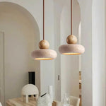 TraverLamp Wabi Sabi Travertine Pendant Light