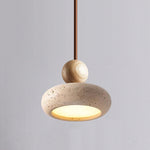 TraverLamp Wabi Sabi Travertine Pendant Light