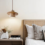 Travertine Medieval Wood Pendant Light