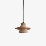 Travertine Medieval Wood Pendant Light