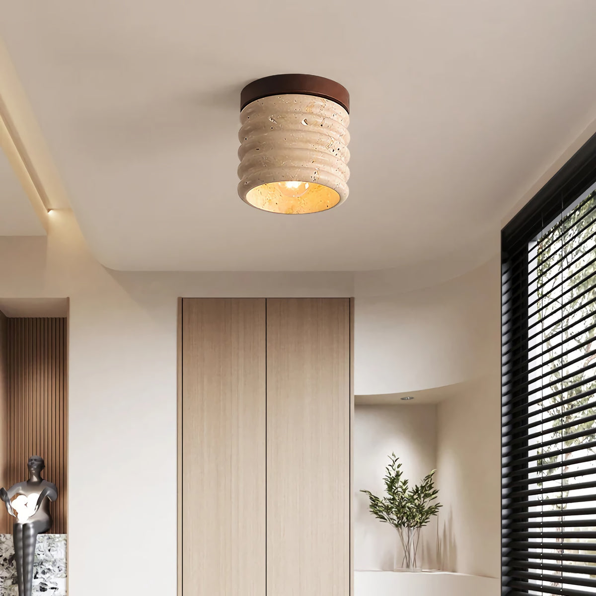 Travertine Vaarnii Ceiling Lamp