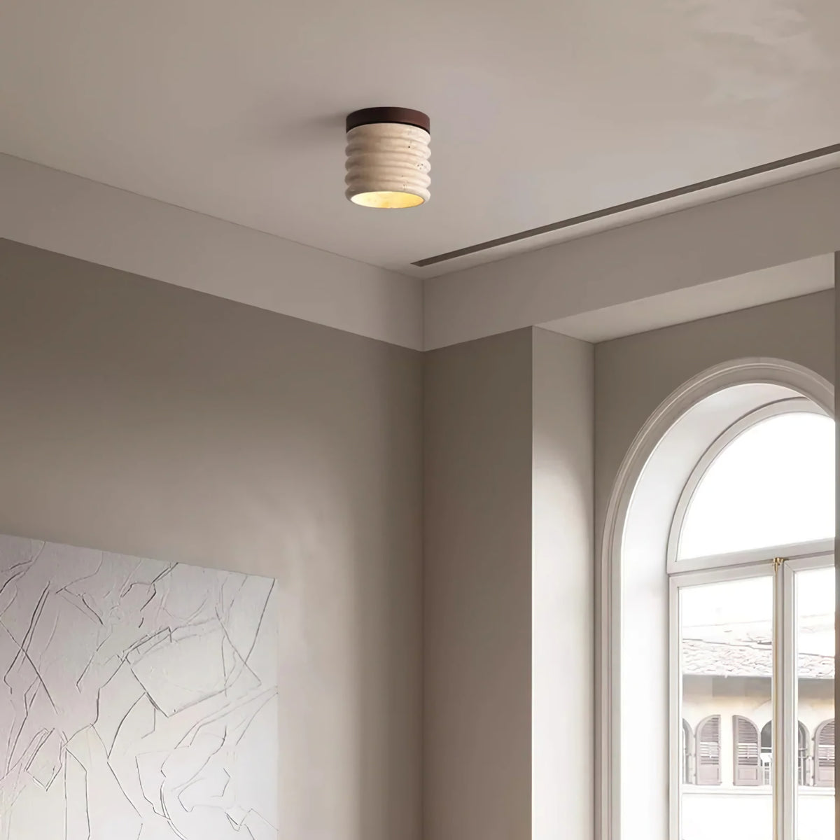 Travertine Vaarnii Ceiling Lamp
