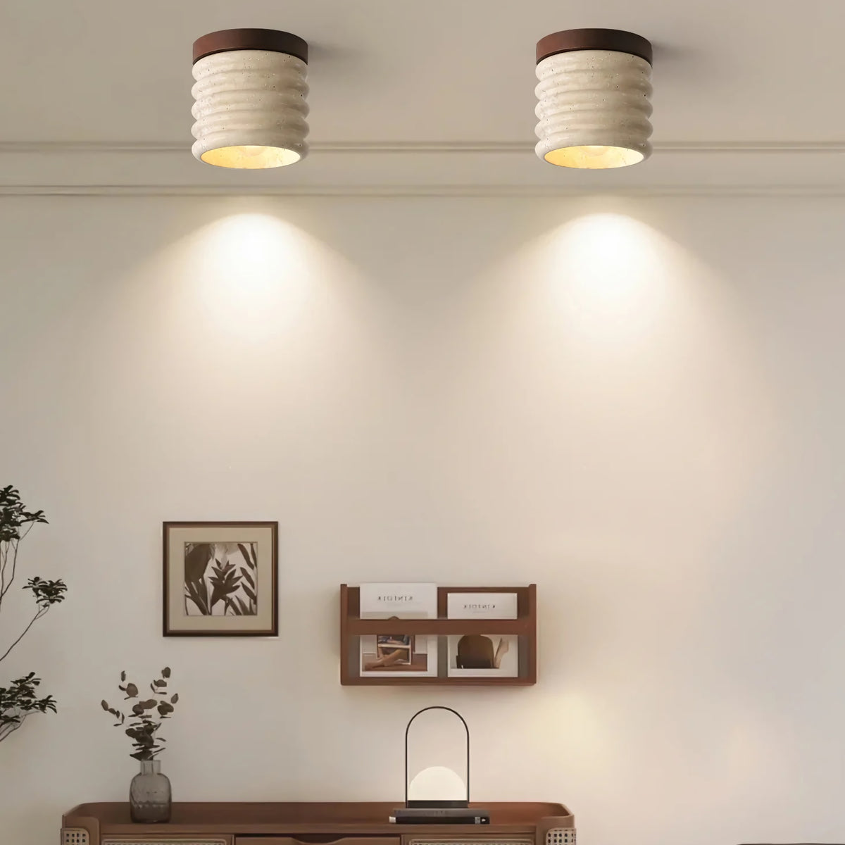 Travertine Vaarnii Ceiling Lamp