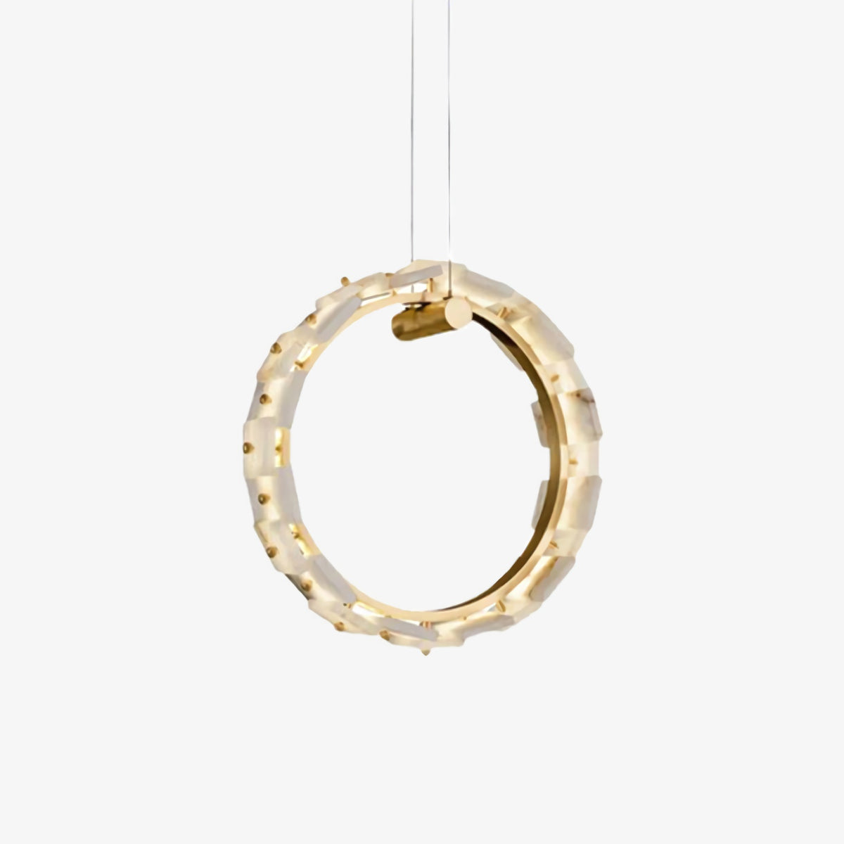 Vertical Ring Alabaster Pendant Lamp