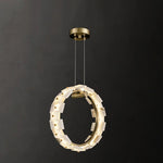Vertical Ring Alabaster Pendant Lamp