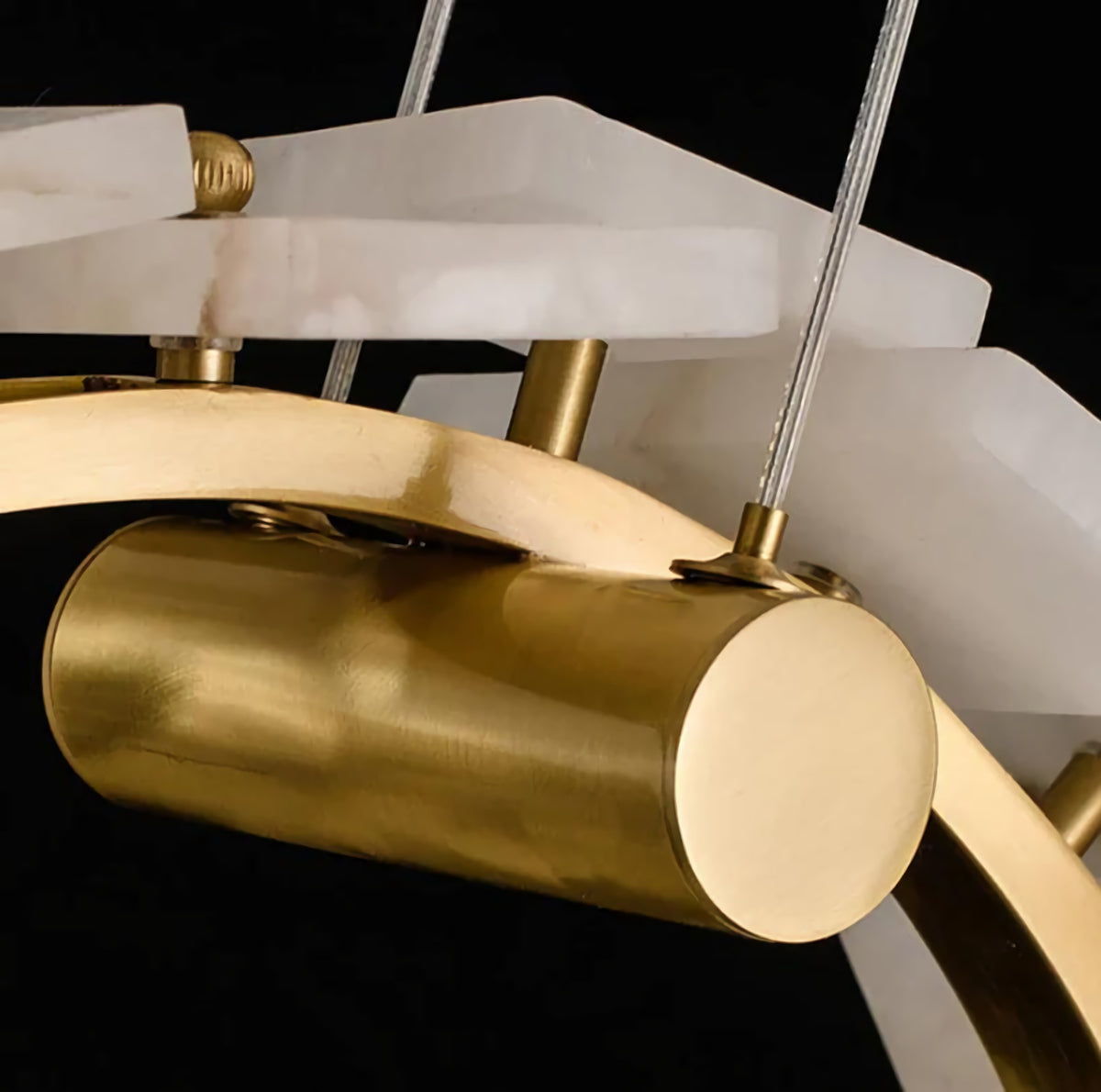 Vertical Ring Alabaster Pendant Lamp