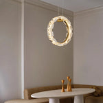 Vertical Ring Alabaster Pendant Lamp