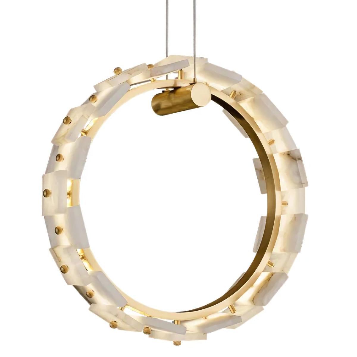 Vertical Ring Alabaster Pendant Lamp
