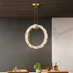 Vertical Ring Alabaster Pendant Lamp