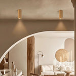 Wabi Sabi Cylinder Travertine Ceiling Lamp