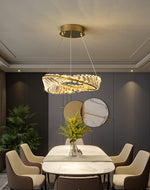 Wave Circle Crystal Chandelier