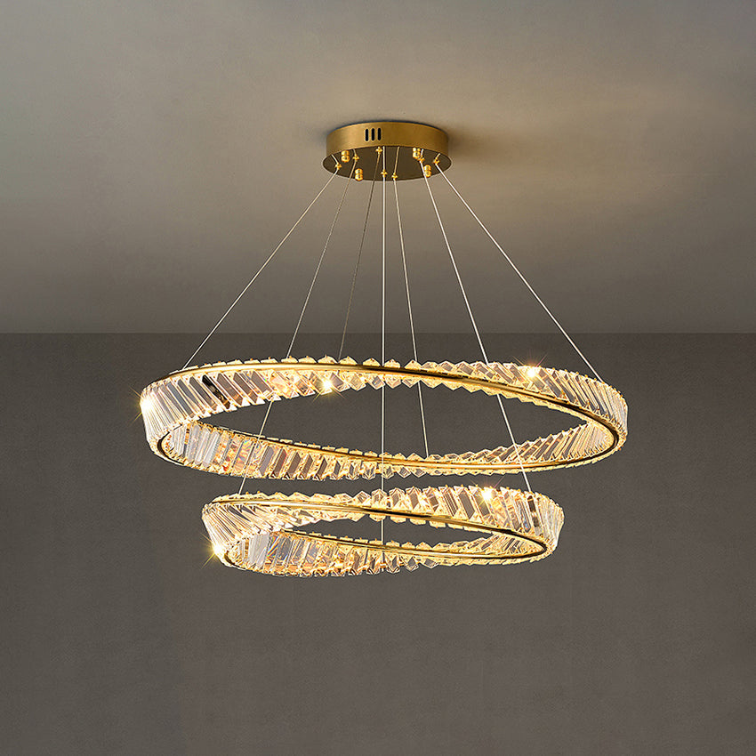 Wave Circle Crystal Chandelier
