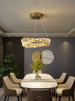 Wave Circle Crystal Chandelier