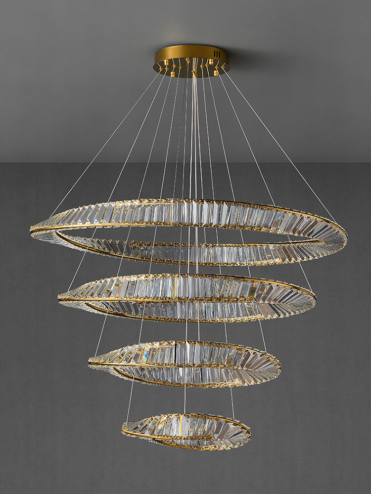 Wave Circle Crystal Chandelier