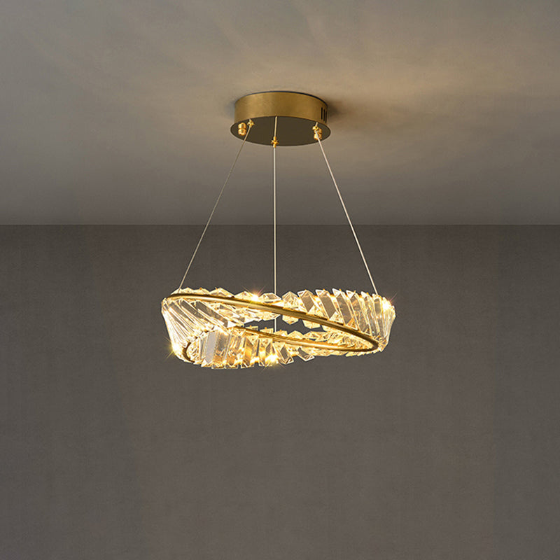 Wave Circle Crystal Chandelier