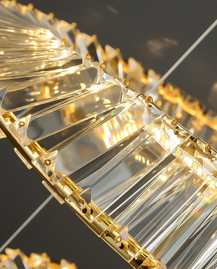 Wave Circle Crystal Chandelier