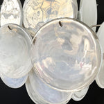 White Murano Disc Chandelier