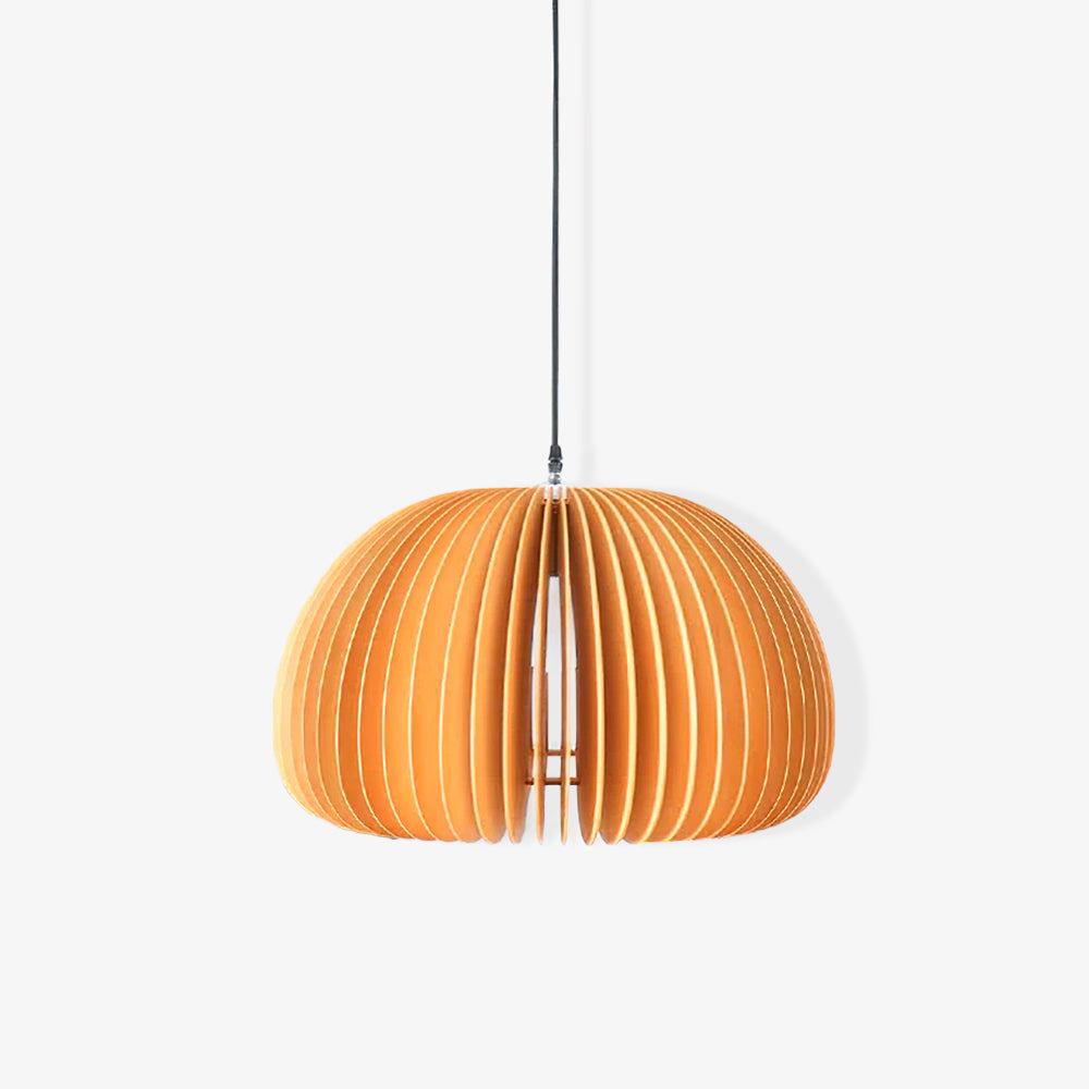 Wooden Pumpkin Pendant Lamp