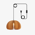 Wooden Pumpkin Pendant Lamp