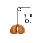 Wooden Pumpkin Pendant Lamp