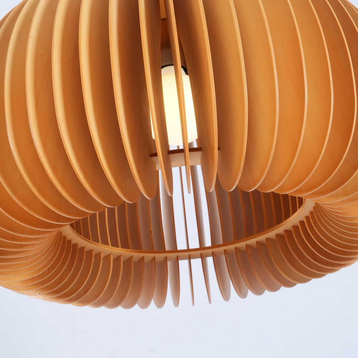 Wooden Pumpkin Pendant Lamp