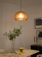 Wooden Pumpkin Pendant Lamp