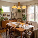 Wrenley Cream Glass Mid-Century Chandelier