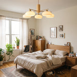 Wrenley Cream Glass Mid-Century Chandelier