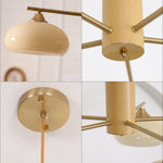 Wrenley Cream Glass Mid-Century Chandelier