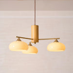 Wrenley Cream Glass Mid-Century Chandelier