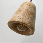 Yellow Travertine Cone Pendant Lamp