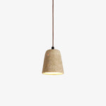 Yellow Travertine Cone Pendant Lamp
