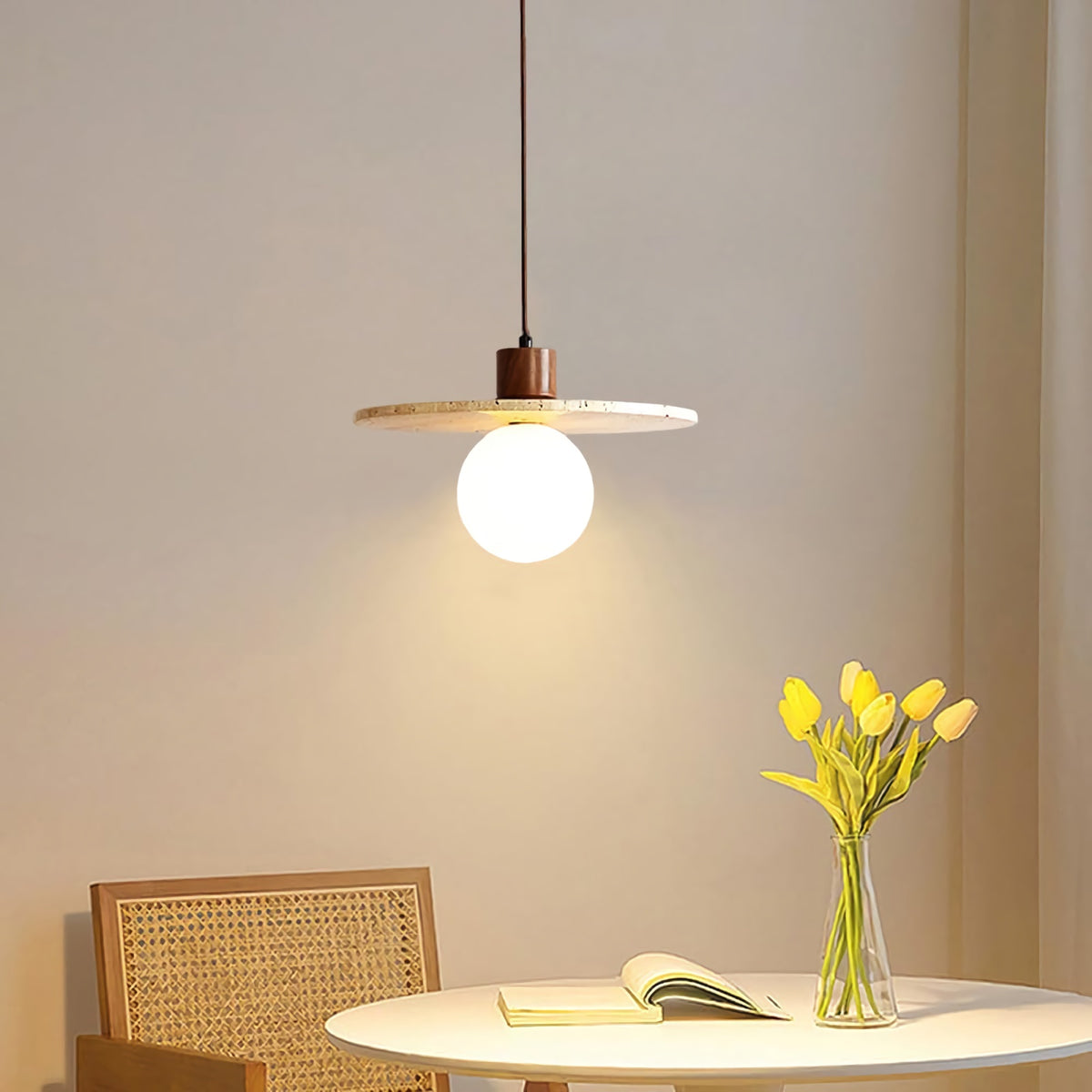 Yellow Travertine Pendant Lamp
