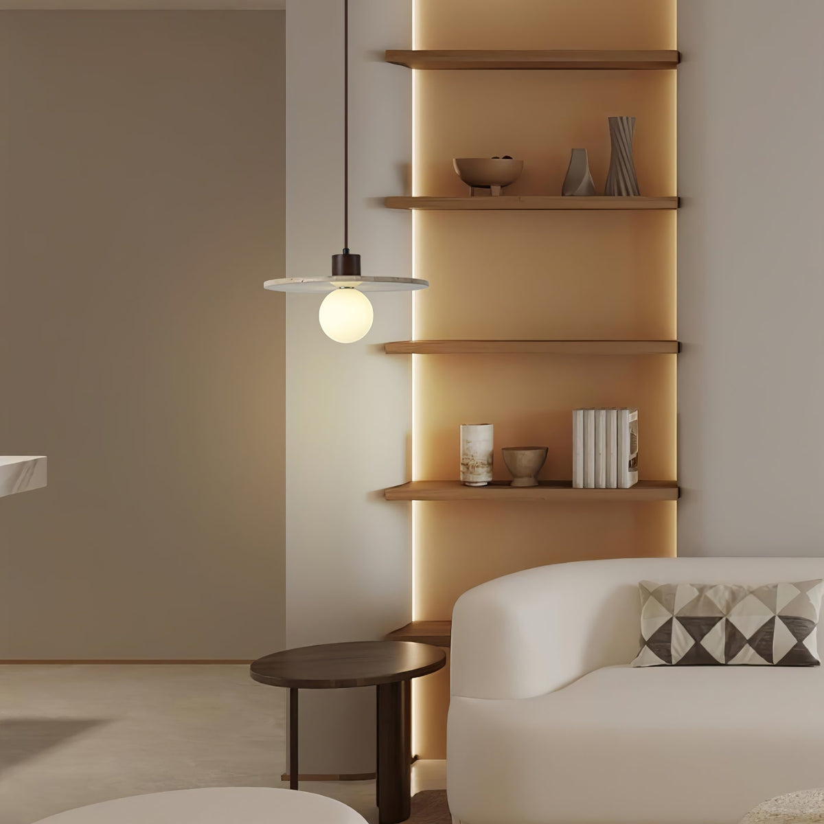 Yellow Travertine Pendant Lamp