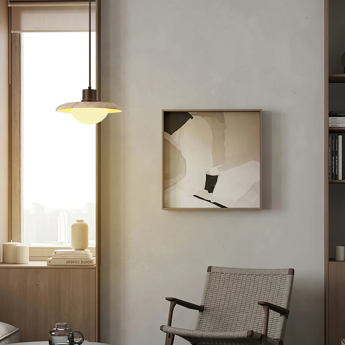 Yellow Travertine Pendant Lamp