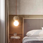 Yellow Travertine Stone Art Pendant Light