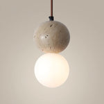 Yellow Travertine Stone Art Pendant Light