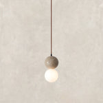 Yellow Travertine Stone Art Pendant Light