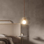 Yellow Travertine Stone Art Pendant Light