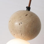 Yellow Travertine Stone Art Pendant Light