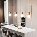 Yellow Travertine Stone Art Pendant Light