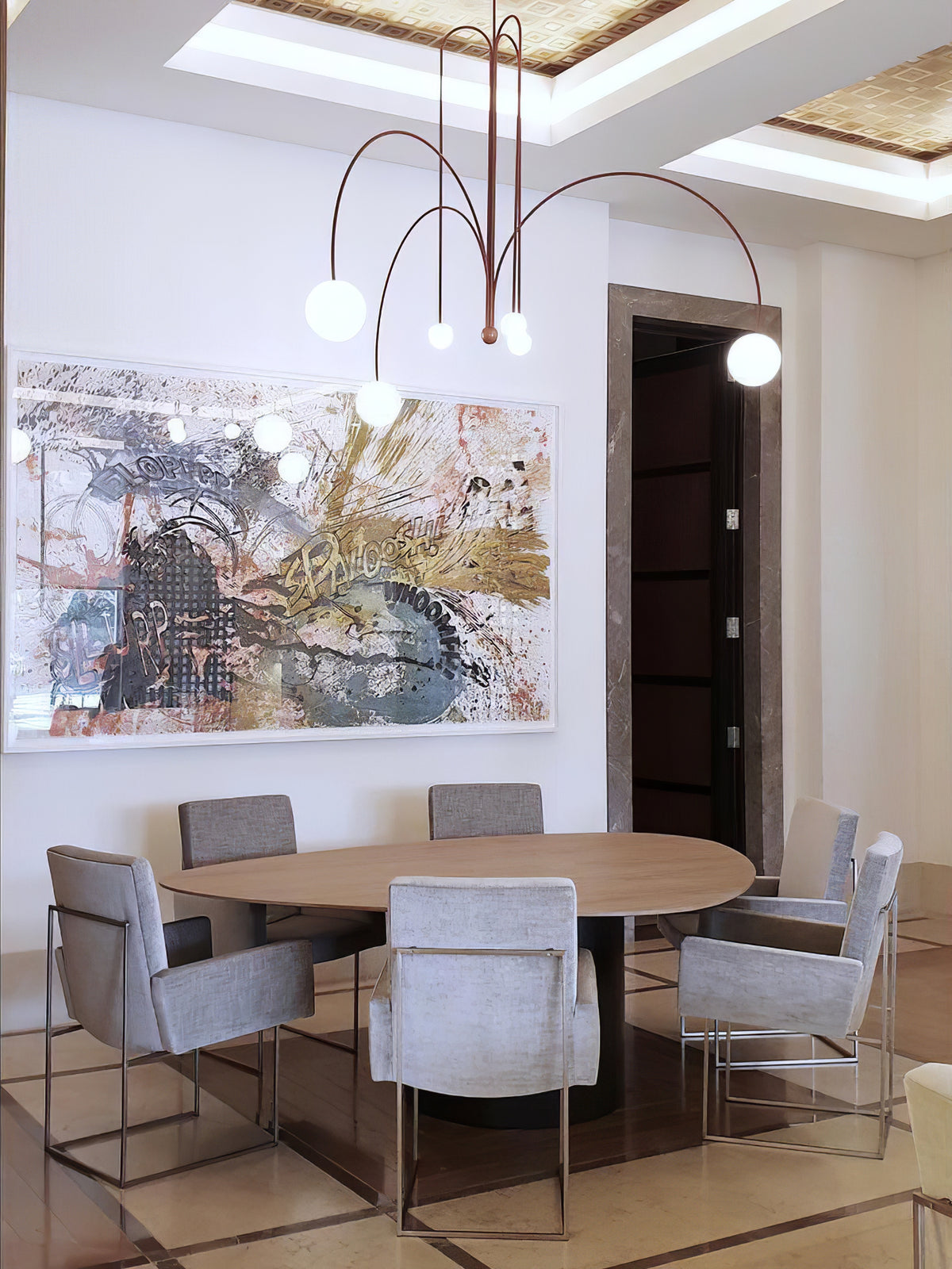 Modern Comet Chandelier