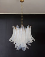 Italian Murano leaf glass chandelier