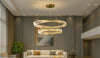 Discover 2 stunning crystal lamps: wave and ring designs