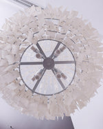 Coastal Beige 6-Light Tiered Capiz Chandelier