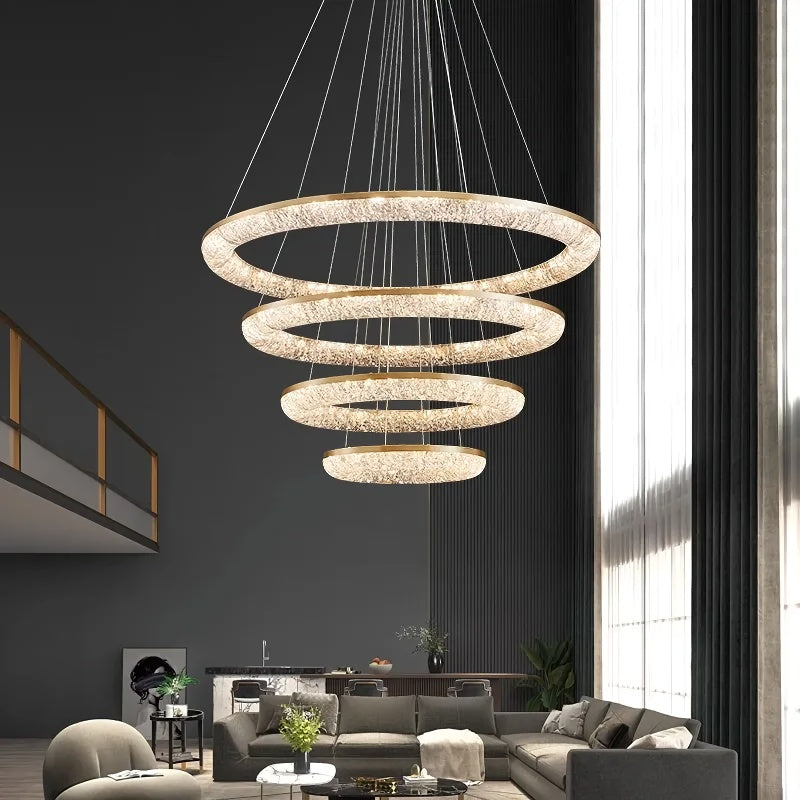 Round Ring Crystal Chandeliers