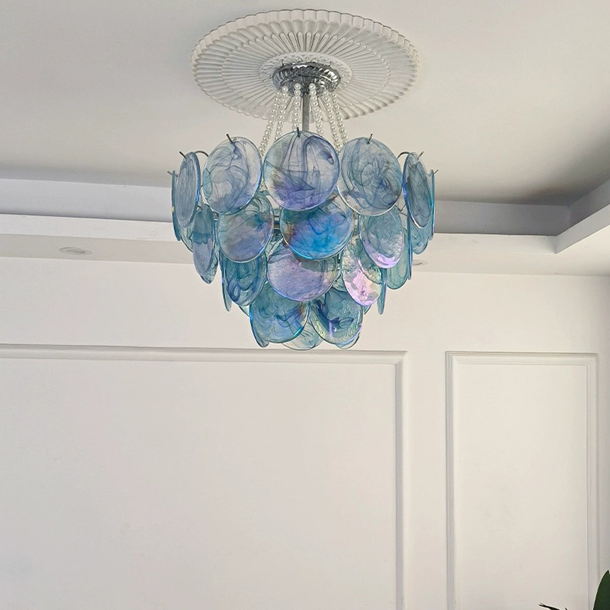 Venfield Murano Disc Glass Chandelier