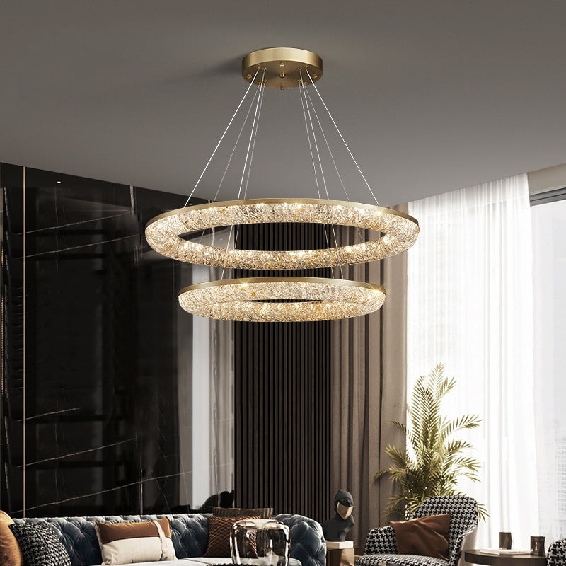 Round Ring Crystal Chandeliers