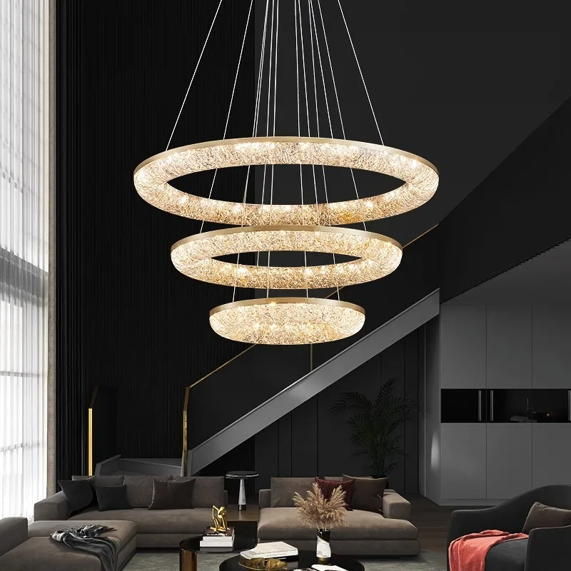 Round Ring Crystal Chandeliers