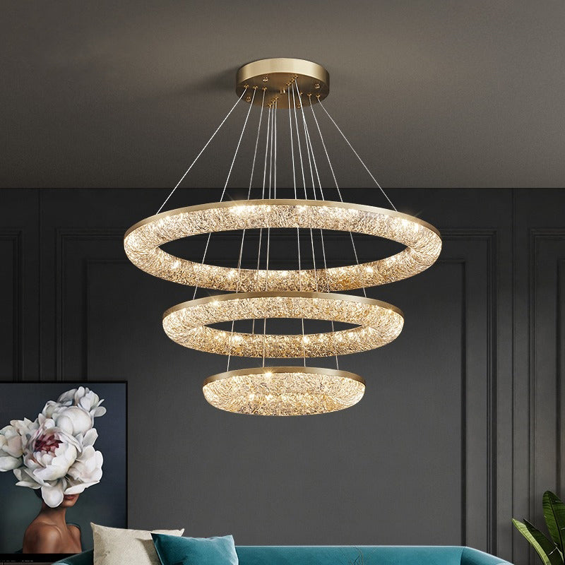 Round Ring Crystal Chandeliers